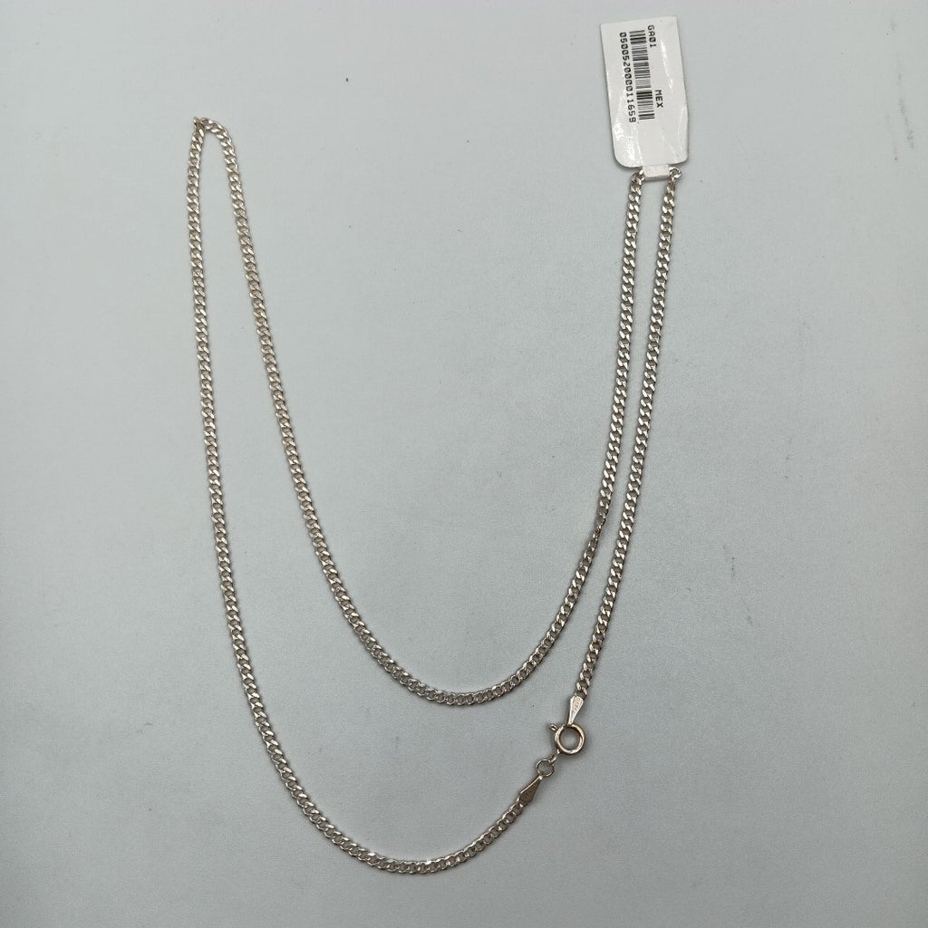 CADENA TEJIDO BARBADO PLATA .925 55 CM 5.2 GR (NUEVO)