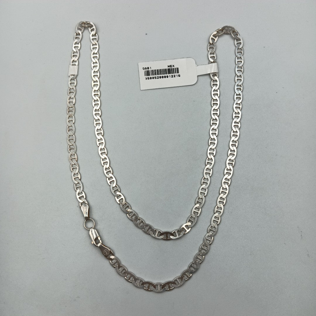 CADENA TEJIDO GUCHI PLATA .925 55 CM 12.4 GR (NUEVO)