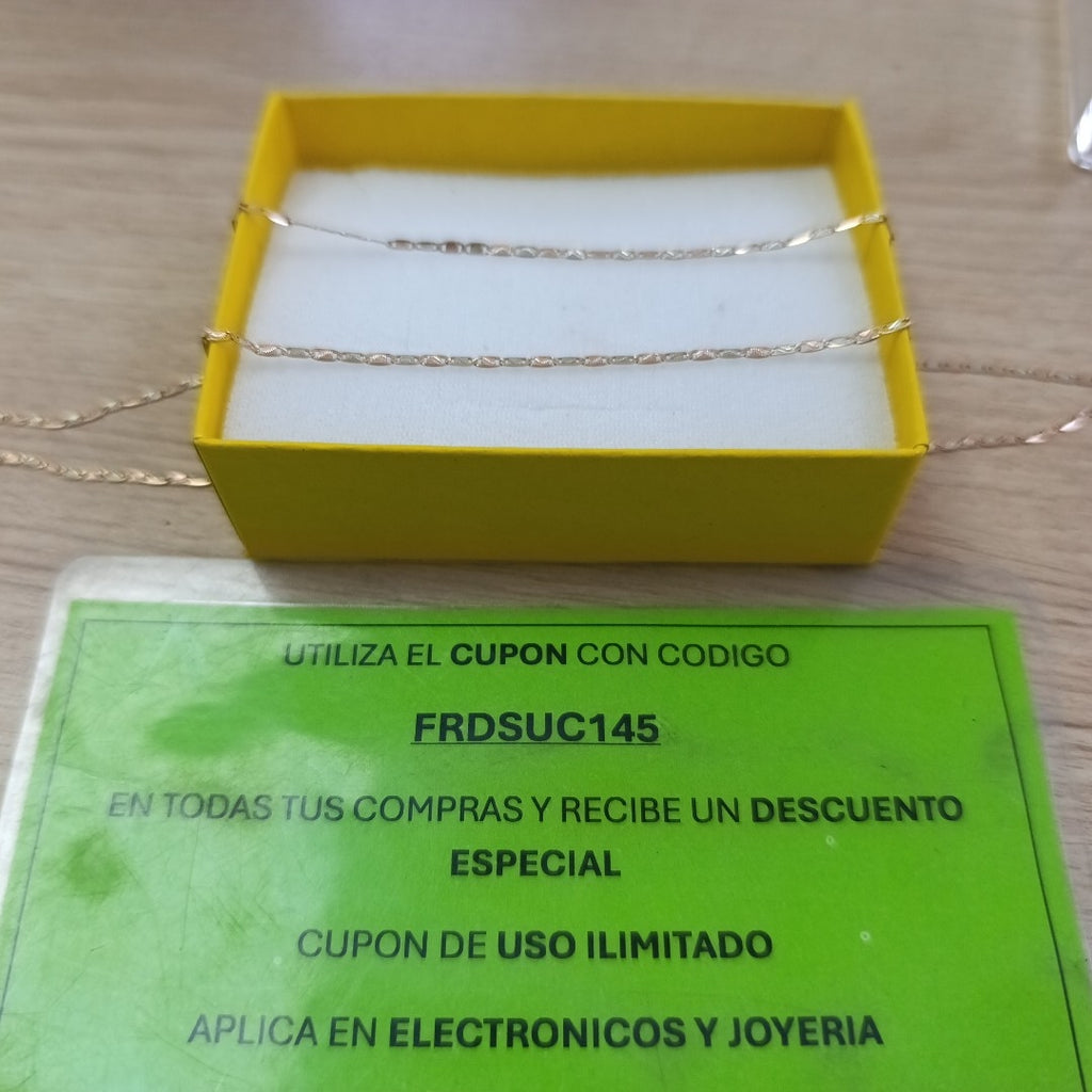 CADENA ORO,ORO COMBINADO 10 K 2,10 GRMS (SEMINUEVO)