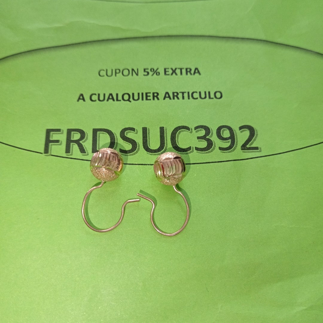 ARETES PAR ORO 10 K 1.8 GRMS (SEMINUEVO)