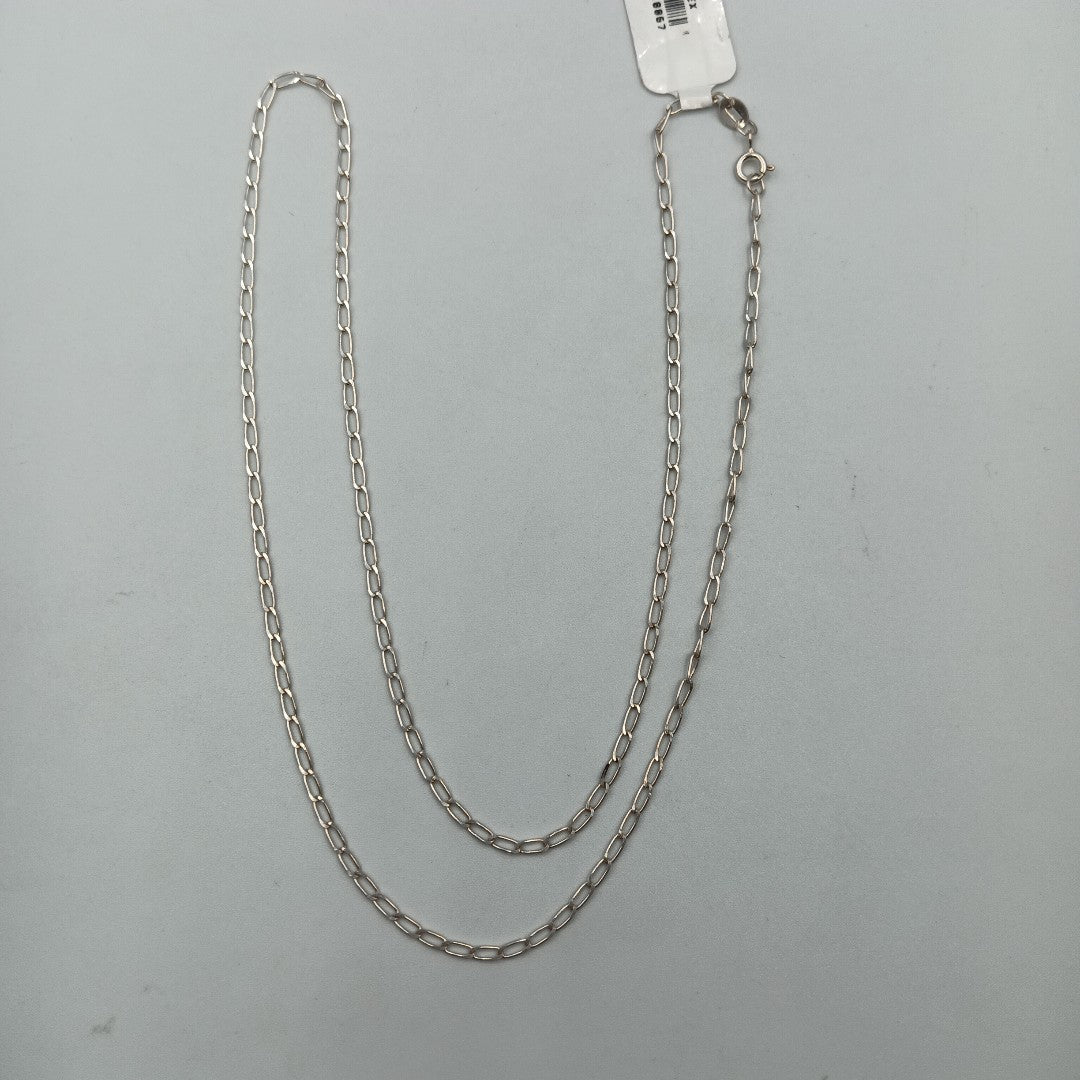 CADENA TEJIDO ESLABONES PLATA .925 55 CM 2.9 GR (NUEVO)