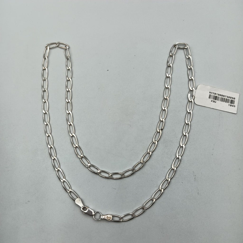 CADENA TEJIDO ESLABONES PLATA .925 55 CM 9.8 GR (NUEVO)