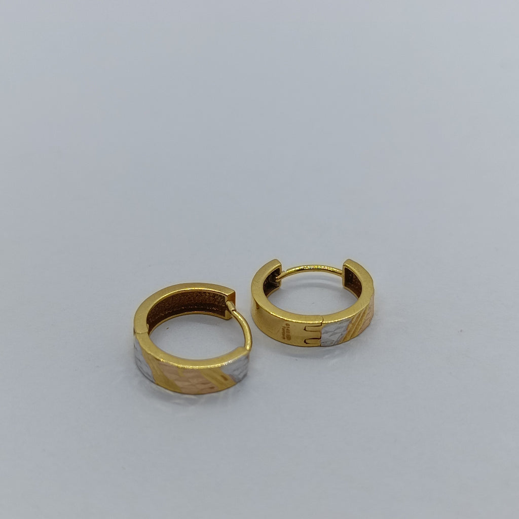 ARRACADAS PAR ORO COMBINADO 14 K 2.8 GRMS (SEMINUEVO)