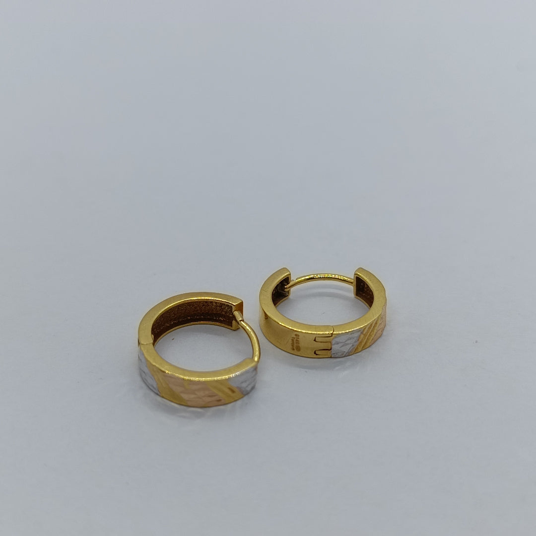 ARRACADAS PAR ORO COMBINADO 14 K 2.8 GRMS (SEMINUEVO)