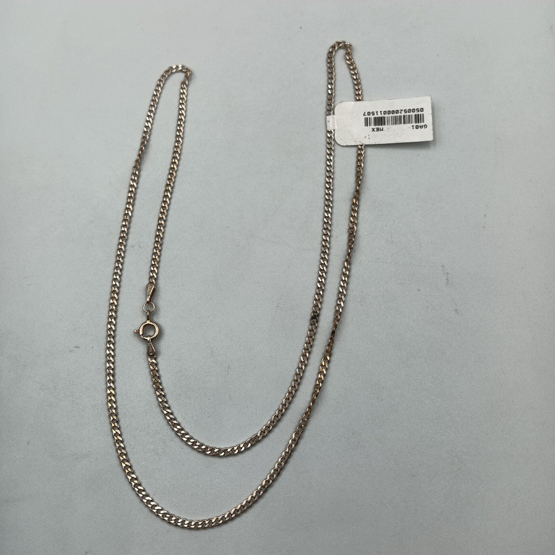CADENA TEJIDO BARBADO PLATA .925 60 CM 5.6 GR (NUEVO)