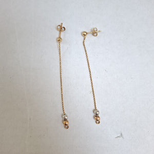 ARETES PAR ORO 14 K 2.4 GRMS (SEMINUEVO)