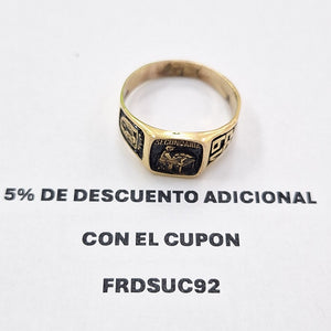 ANILLO DE GRADUACIÓN ORO 10 K 3.2 GRMS (SEMINUEVO)