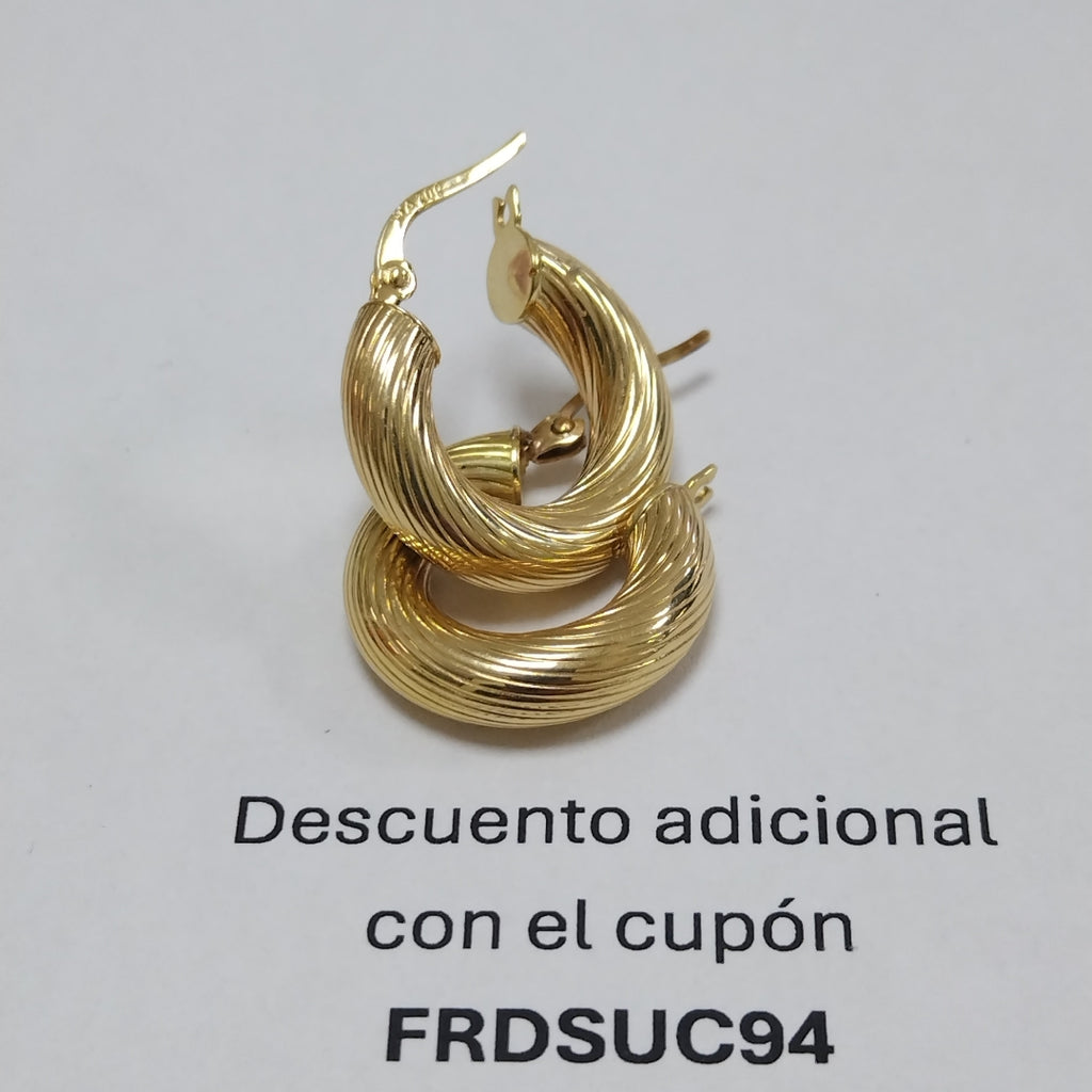 ARRACADAS PAR ORO 14 K 2.3 GRMS (SEMINUEVO)