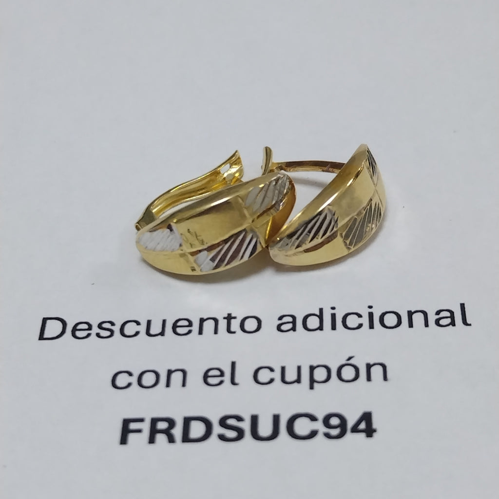 ARETES PAR ORO 14 K 1.6 GRMS (SEMINUEVO)