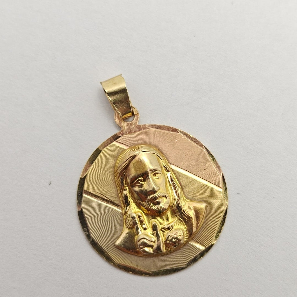 MEDALLA RELIGIOSA ORO COMBINADO 14 K 1.7 GRMS (SEMINUEVO)