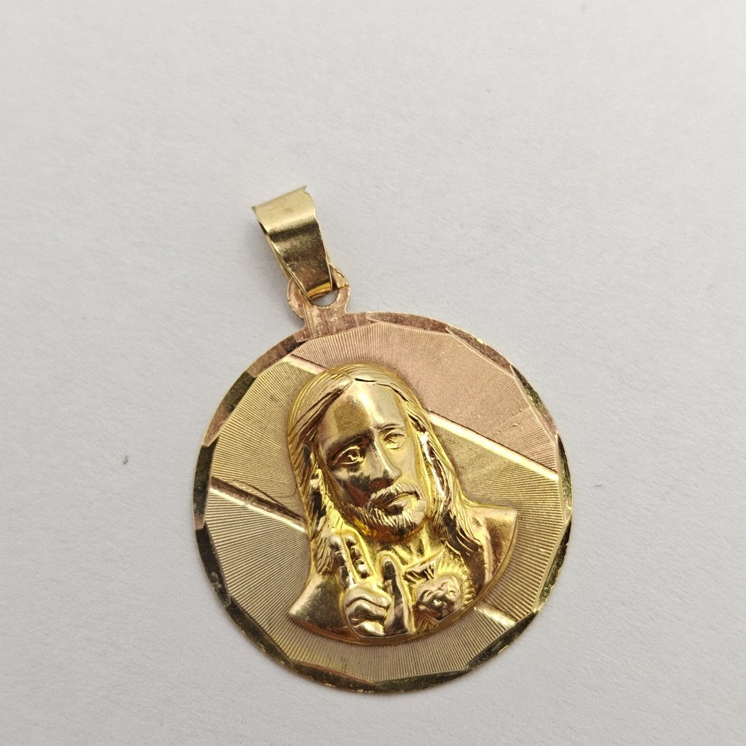 MEDALLA RELIGIOSA ORO COMBINADO 14 K 1.7 GRMS (SEMINUEVO)