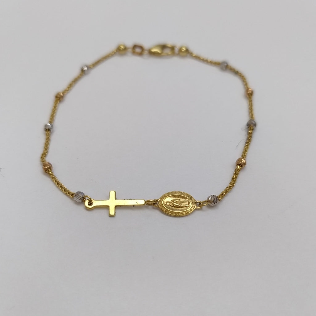 PULSERA ORO COMBINADO 14 K 2.3 GRMS (SEMINUEVO)