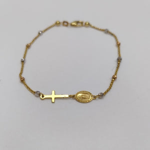 PULSERA ORO COMBINADO 14 K 2.3 GRMS (SEMINUEVO)