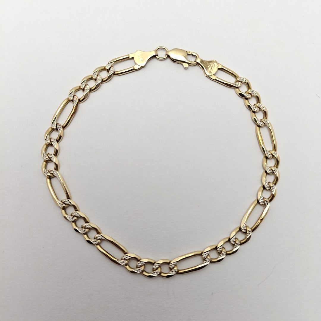 PULSERA ORO COMBINADO 14 K 11.2 GRMS (SEMINUEVO)