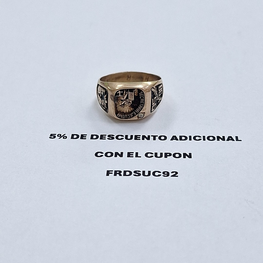 ANILLO DE GRADUACIÓN ORO 10 K 4,00 GRMS (SEMINUEVO)