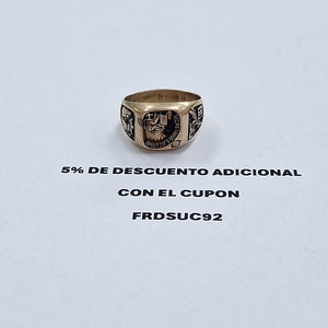 ANILLO DE GRADUACIÓN ORO 10 K 4,00 GRMS (SEMINUEVO)
