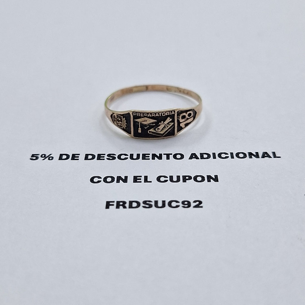 ANILLO DE GRADUACIÓN ORO 8 K 1,00 GRMS (SEMINUEVO)