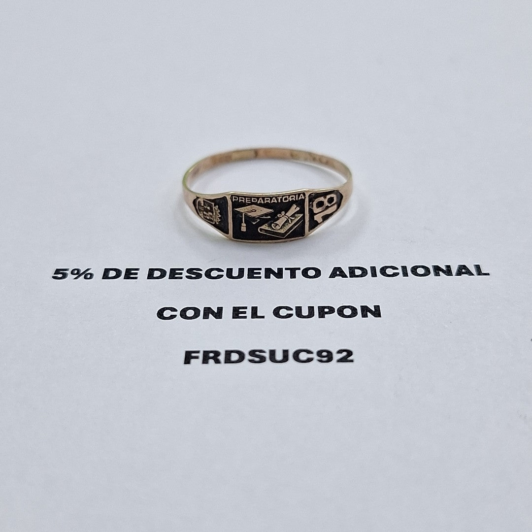 ANILLO DE GRADUACIÓN ORO 8 K 1,00 GRMS (SEMINUEVO)