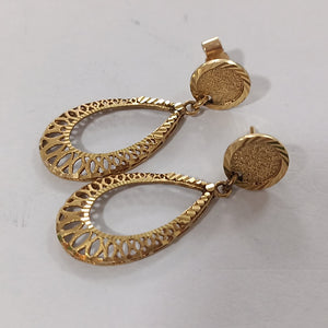 ARETES PAR ORO 18 K 6.3 GRMS (SEMINUEVO)