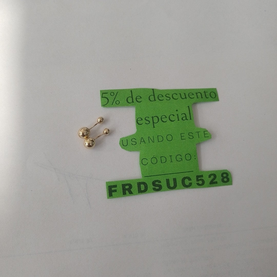 BROQUELES PAR ORO 14 K 1.6 GRMS (SEMINUEVO)