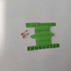 BROQUELES PAR ORO 14 K 1.6 GRMS (SEMINUEVO)