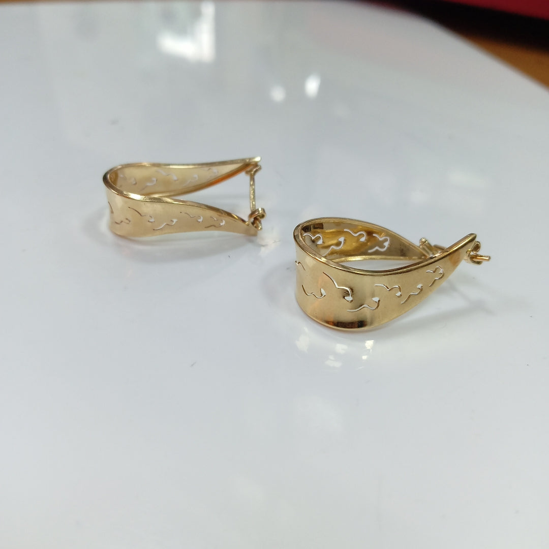 ARRACADAS PAR ORO 14 K 5.6 GRMS (SEMINUEVO)