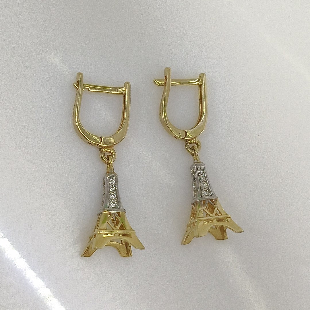 BROQUELES ORO 14K 3.2 (NUEVO)
