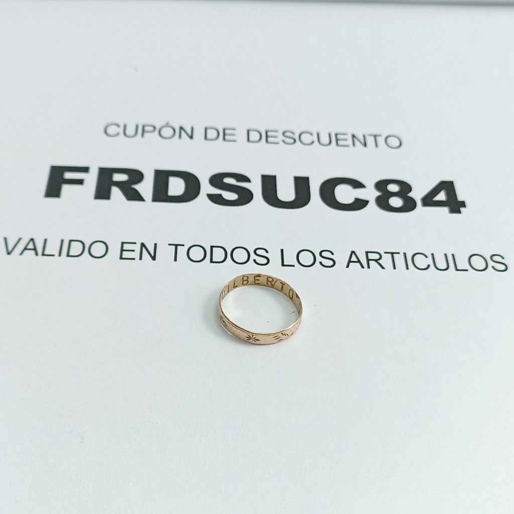 ARGOLLA ORO 8 K 0.8 GRMS (SEMINUEVO)