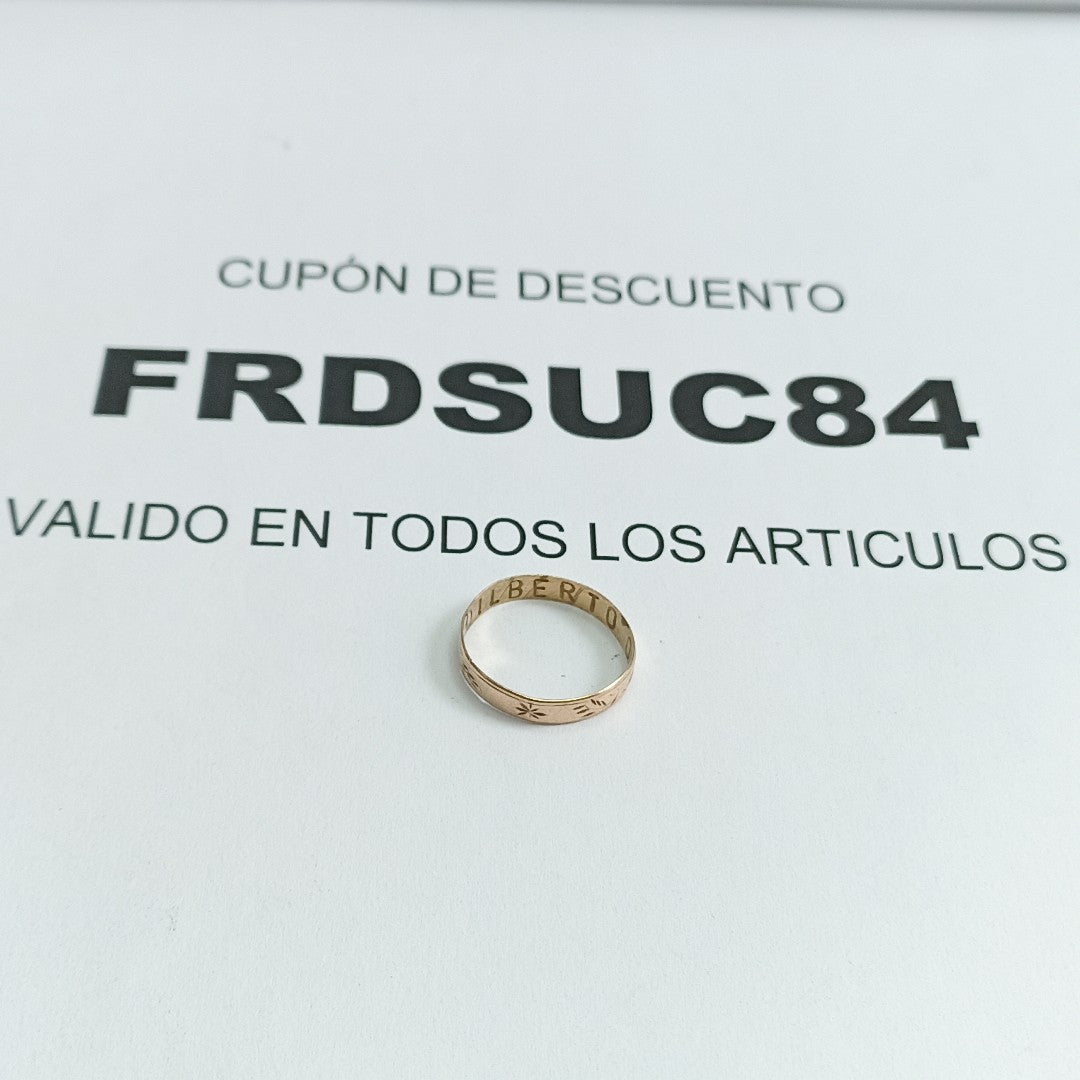 ARGOLLA ORO 8 K 0.8 GRMS (SEMINUEVO)