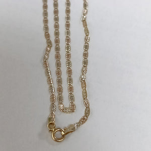 CADENA ORO, ORO COMBINADO 14 K 2.2 GRMS (SEMINUEVO)
