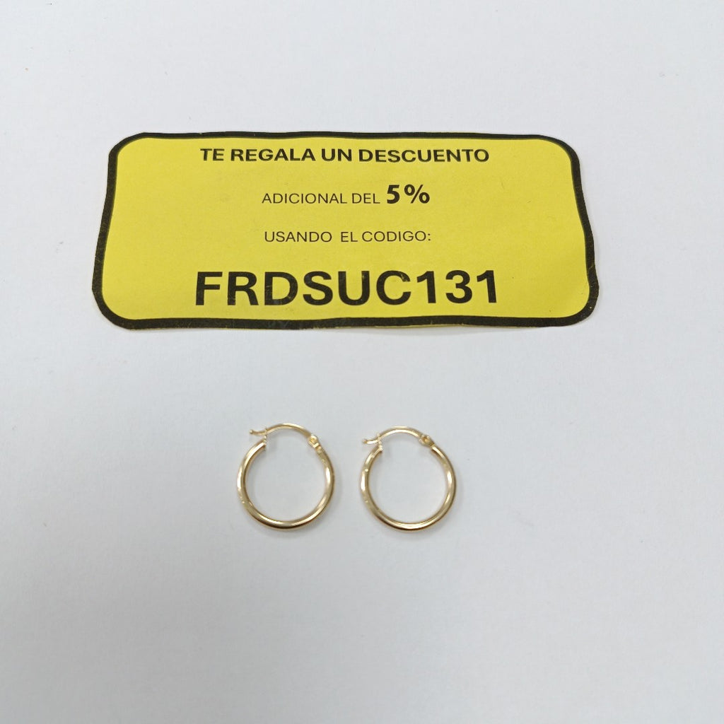 ARRACADAS PAR ORO 14 K 0.9 GRMS (SEMINUEVO)