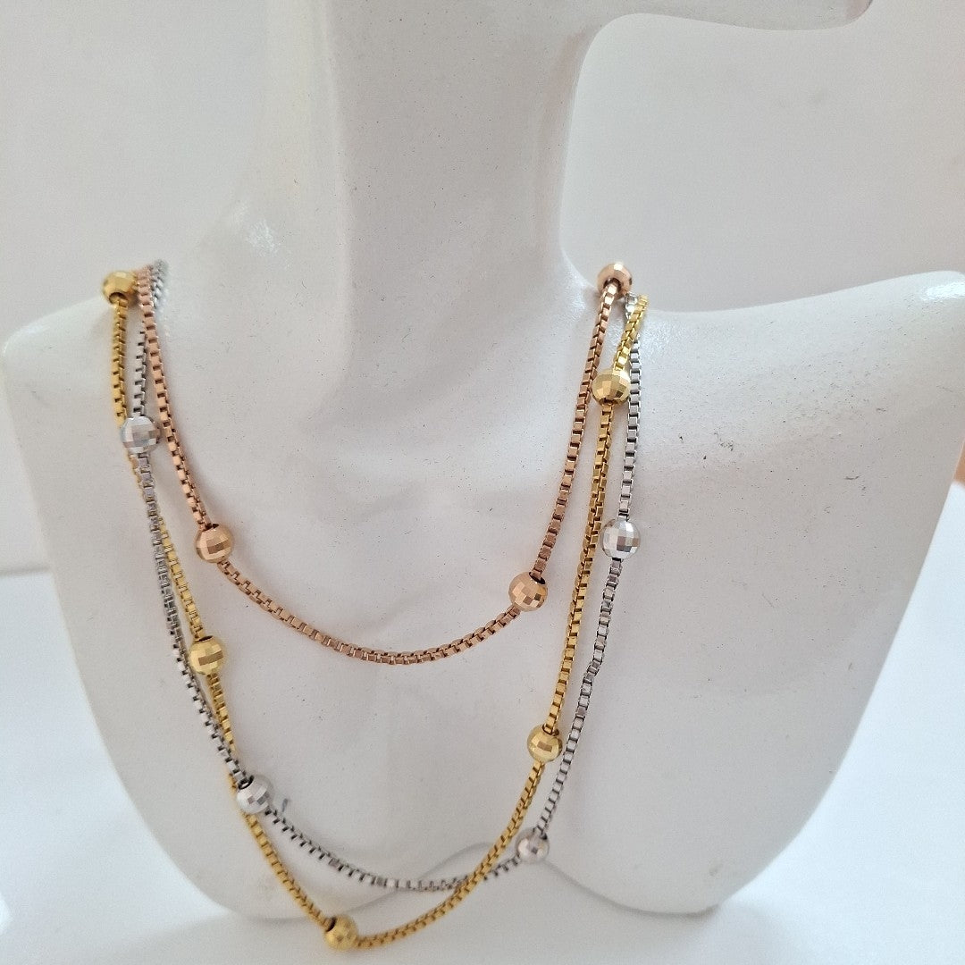 COLLAR ORO COMBINADO 14 K 10,70 GRMS (SEMINUEVO)