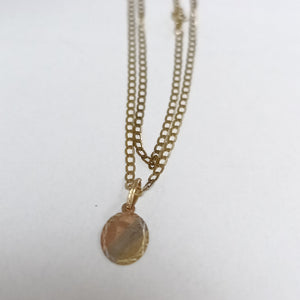 CADENA, MEDALLA RELIGIOSA ORO 10 K 1.9 GRMS (SEMINUEVO)