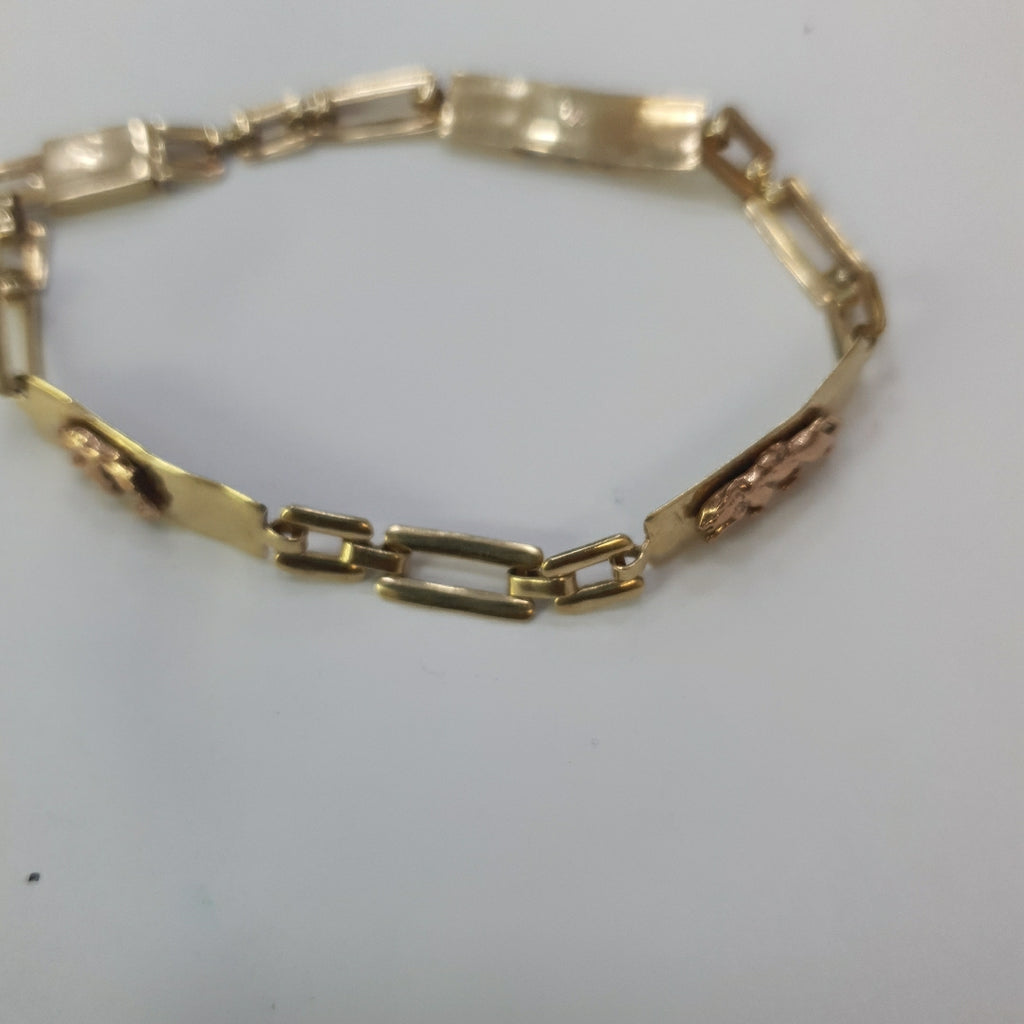 PULSERA ORO COMBINADO 10 K 9,00 GRMS (SEMINUEVO)