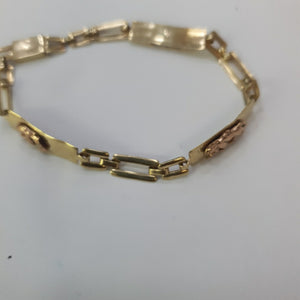 PULSERA ORO COMBINADO 10 K 9,00 GRMS (SEMINUEVO)