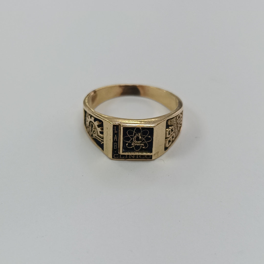 ANILLO CONMEMORATIVO ORO 10 K 5.9 GRMS (SEMINUEVO)