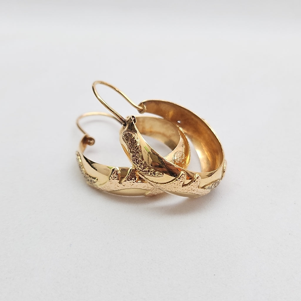 ARRACADAS PAR ORO 14 K 7.5 GRMS (SEMINUEVO)
