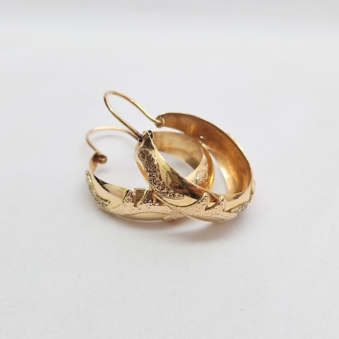 ARRACADAS PAR ORO 14 K 7.5 GRMS (SEMINUEVO)