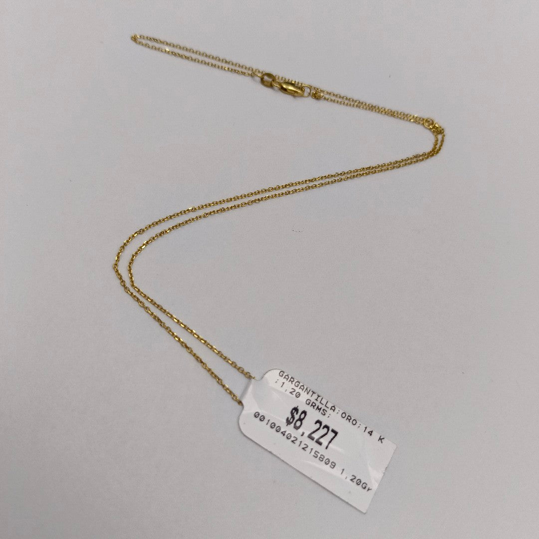 GARGANTILLA ORO 14 K 1,20 GRMS (SEMINUEVO)