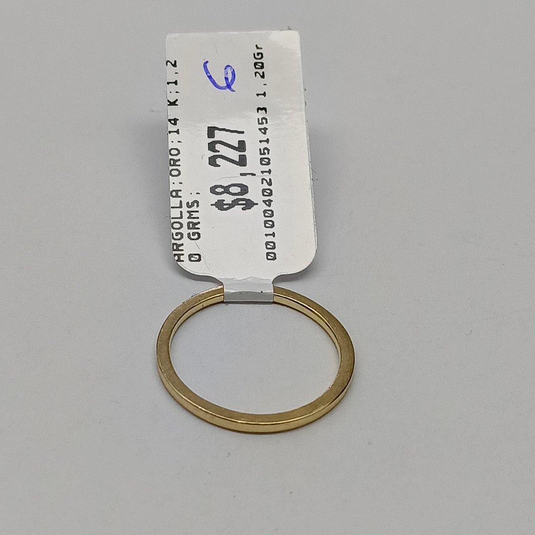 ARGOLLA ORO 14 K 1,20 GRMS (SEMINUEVO)