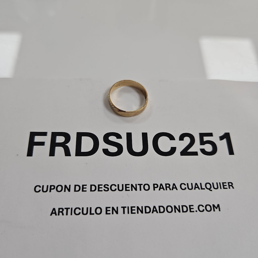 ARGOLLA ORO 14 K 2.3 GRMS (SEMINUEVO)
