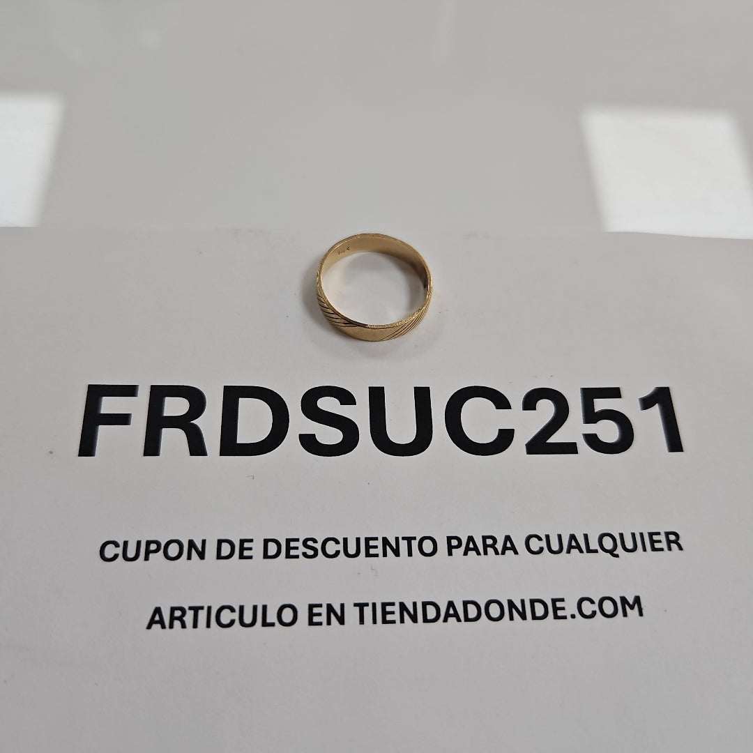 ARGOLLA ORO 14 K 2.3 GRMS (SEMINUEVO)