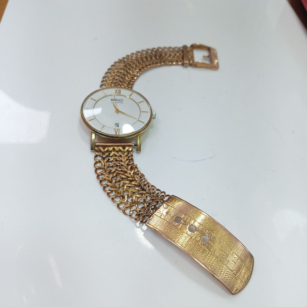 RELOJ CAJA ACERO PULSO ORO ORO 8 K 26.4 GRMS (SEMINUEVO)
