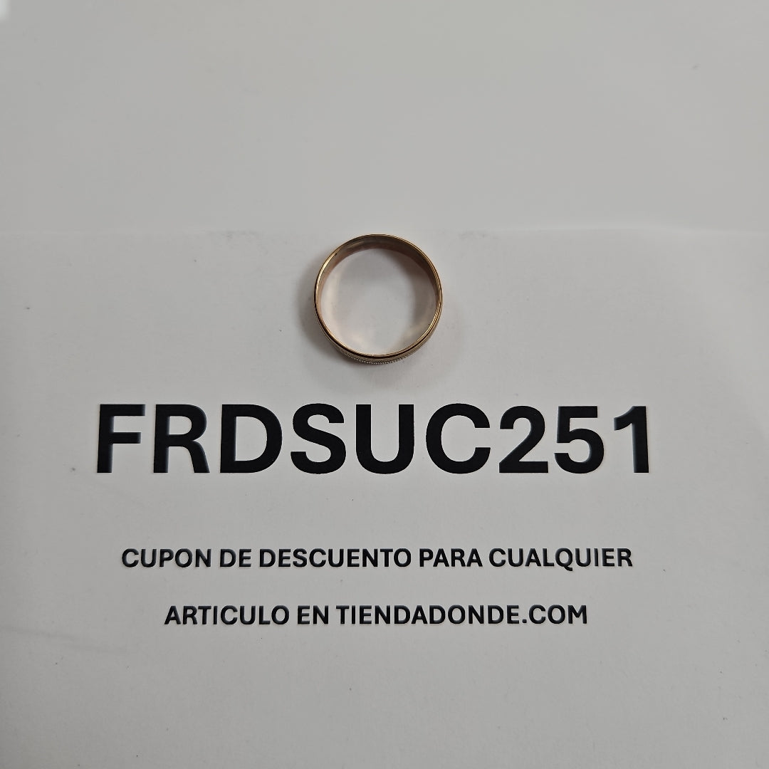 ARGOLLA ORO, ORO COMBINADO 10 K 2.2 GRMS (SEMINUEVO)