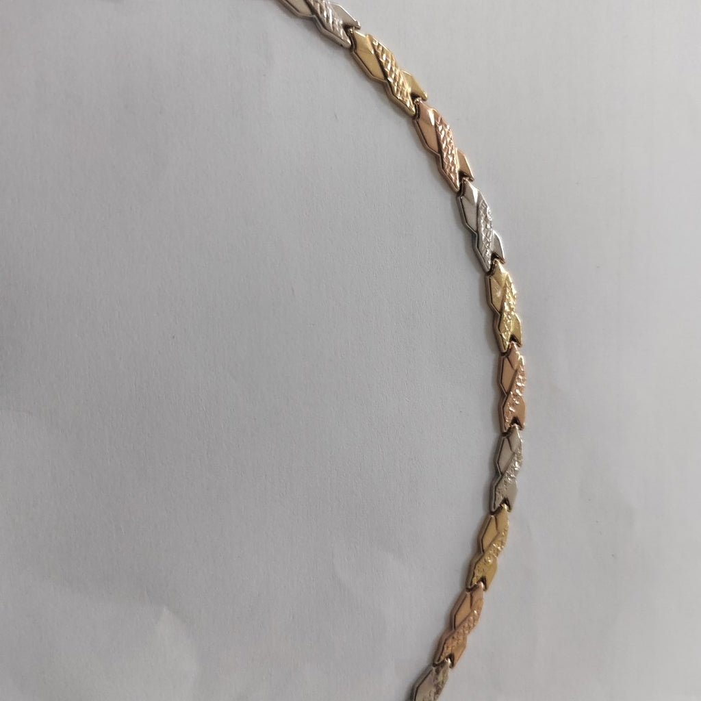 PULSERA ORO, ORO COMBINADO 14 K 4.4 GRMS (SEMINUEVO)