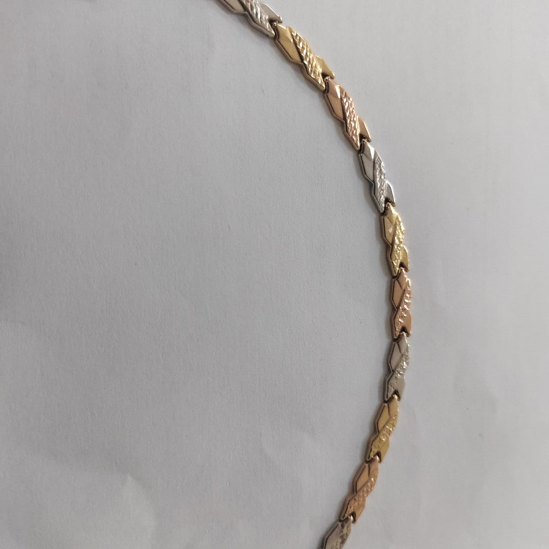 PULSERA ORO, ORO COMBINADO 14 K 4.4 GRMS (SEMINUEVO)