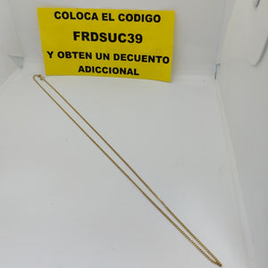 CADENAS TEJIDO BARBADA ORO 10K 55 CM 2.7 GR (NUEVO)