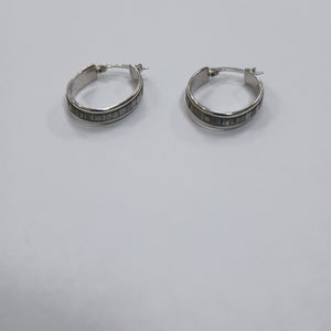 ARRACADAS PAR ORO BLANCO 10 K 1,50 GRMS (SEMINUEVO)