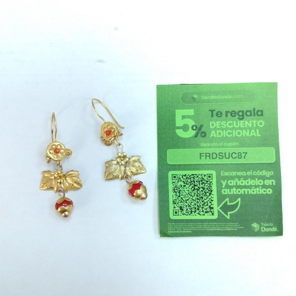 ARETES PAR ORO 10 K 3,10 GRMS (SEMINUEVO)