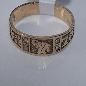 ARGOLLA DE LA SUERTE ORO 14 K 3,40 GRMS (SEMINUEVO)